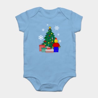 Lego Man Around The Christmas Tree Baby Bodysuit